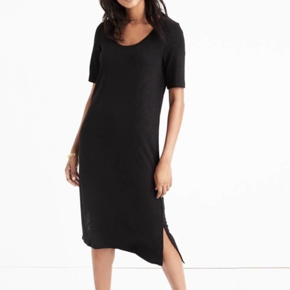 Madewell Long T-Shirt Dress in Black